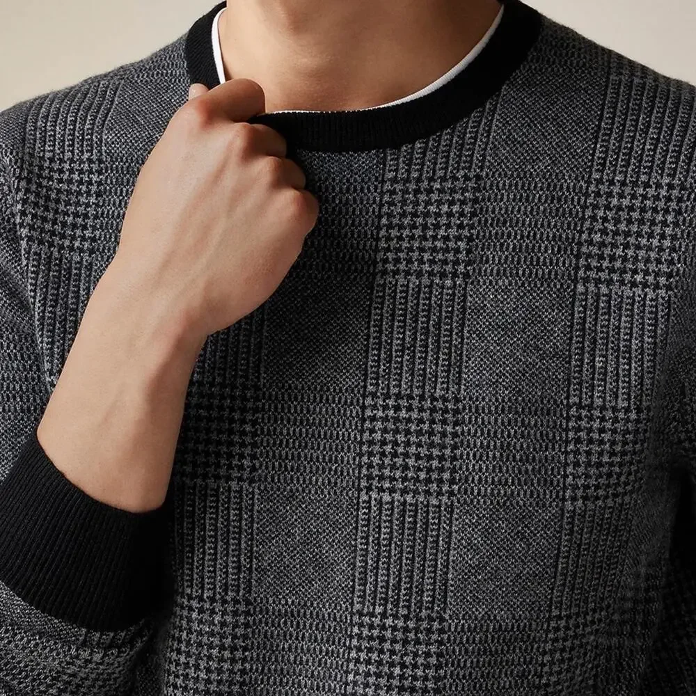 J.Crew Cashmere crewneck sweater in plaid